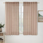 MIULEE Natural Beige Linen Curtains 63 Inch Length 2 Panels for Bedroom Living Room, Soft Linen Textured Window Drapes Semi Sheer Light Filtering Back Tab Rod Pocket Farmhouse Burlap Look Decor