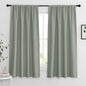 RYB HOME Blackout Curtains for Bedroom Living Room 72 inches Long, Thermal Insulated Privacy Rod Pocket Drapes for Nursery Office Home Theater, Width 42 by Length 72, Greyish Green, 2 Panels