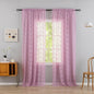 YJ YANJUN Vintage Lace Curtains 108 Inch Long-Victorian Floral Pattern Lilac Sheer Curtain Panels for Living Room Bedroom,Light Filtering, Cute Girls Drapes 2 Panels 52W x 108L Purple Blush