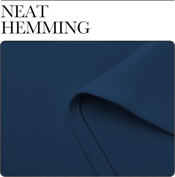 NICETOWN Blackout Window Curtains 60 inch Length 2 Panels, 34 x 60 Inch, Moroccan Blue, Grommet Top Room Darkening Thermal Insulated Solid Vertical Drapes for Bedroom/Kid Room
