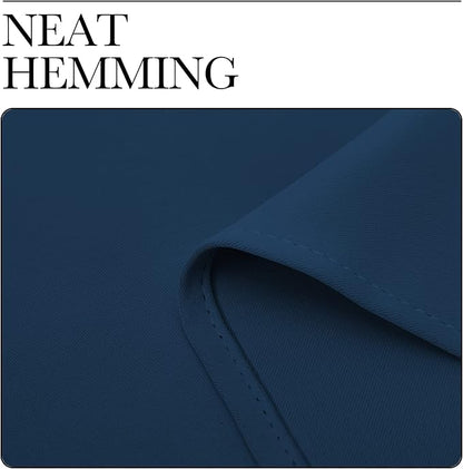 NICETOWN Bedroom Curtain Panels Blackout Draperies, Thermal Insulated Solid Grommet Blackout Curtains/Drapes (Moroccan Blue, 1 Pair, 34 by 45-inch)
