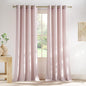 NICETOWN Thick Linen Blush Pink Curtains 2 Panels for Kids Room, Grommet Flax Linen Privacy Added with Light Filtering Window Treatments for Bedroom/Living Room, W55 x L96
