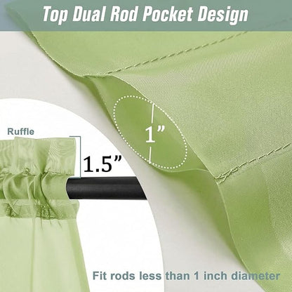 Sheer Curtains 84 Inches Long 2 Panels, Elegant Airy Transparent Light Filtering Window Curtains, Window Drapes for Christmas, Top Dual Rod Pocket Design, Lime, 2x42Wx84L Inches