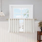 Nanspring Cream Linen Cafe Curtains 24 Inch Length Light Filtering Semi Sheer Mini Curtains for Small Window Basement Bathroom Camper Back Tab Rod Pocket Short Sheer Kitchen Curtain 30x24 Inches