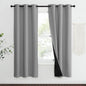 NICETOWN Full Shade Curtain Panels, Pair of Energy Smart & Noise Blocking Out Blackout Drapes for Dining Room Window, Thermal Insulated Guest Room Lined Window Dressing(Silver Grey, 37 x 70 inch)