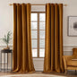 MIULEE Velvet Curtains Golden Brown Elegant Grommet Curtains Thermal Insulated Soundproof Room Darkening Black Out Curtains/Drapes for Classical Living Room Bedroom Decor 52 x 108 Inch Set of 2