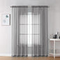 Chyhomenyc Sheer Charcoal Grey Curtains 90 inches Long 2 Panels, Light Filtering Soft Airy Solid Elegant Voile Window Treatment Drapes for Bedroom Living Room Wedding Party Decor, 42 Wx90 L Inches