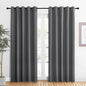 NICETOWN Bedroom Curtains Blackout Drapery Panels, Three Pass Microfiber Thermal Insulated Solid Ring Top Blackout Window Curtains/Drapes (Two Panels, 60 x 84 inches, Gray)