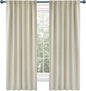 Deconovo Blackout Curtains, Thermal Insulated, W52 x L63 2 Panels, Back Tab, Machine Washable, Room-Darkening Drapes for Bedroom/Living Room Light Beige
