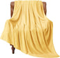 BEDELITE Fleece Blanket Cream Yellow Throw Blankets for Couch & Bed, Luxury Plush Cozy Fuzzy Blanket 50" x 60", Super Soft Warm Lightweight Throw Blanket for Travel Camping
