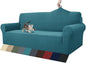 ZNSAYOTX 1 Piece Jacquard Couch Covers for 3 Cushion Couch Living Room High Stretch Sofa Cover Pets Dogs Friendly Anti Slip Thickened Slipcovers Furniture Protector (Sofa, Peacock Blue)