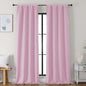 Simplebrand Ava Pink Blackout Curtains for Bedroom 96 Inches Long 2 Panels, Solid Thermal Insulated, Energy Saving Nursery Window Treatment Curtains Blackout Drapes, W40 x L96 Inch, Pink