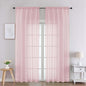 Chyhomenyc Blush Pink Sheer Curtains 90 Inches Long 2 Panels, Light Filtering Blush Pink Curtains for Living Room, Soft Gentle Voile Rod Pocket Bedroom Window Drapes, 59Wx90L Inch, 2PCS