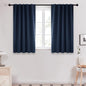 Deconovo Back Tab and Rod Pocket Drapes and Curtains Short Blackout Curtains for Kitchen Windows 42Wx54L Inch Navy Blue 2 Panels