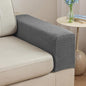 2Pcs Couch Arm Covers, Armrest Cover for Sofa, Sofa Arms Covers Washable Arms with Twist Pins Soft,Skin-Friendly for Pets (Texture Gray, Armrest Cover)