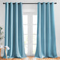 NICETOWN Bedroom Blackout Curtains and Drapes - Window Treatment Thermal Insulated Solid Grommet Blackout Draperies for Living Room (Set of 2 Panels, 52 by 95 Inch, Teal Blue)