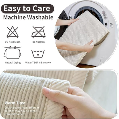 Couch Covers for Dogs Washable, Non Slip Couch Covers for Loveseat Sofa Pet Friendly, Soft Fuzzy Sofa Covers for Pet, Dog Couch Cover Furniture Protector(1PC,Beige White,27.6"x27.6")