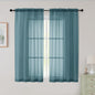 Sheer Dusty Blue Curtains for Bedroom Living Room 54 Inch Length 2 Panels Set, Solid Soft Airy Light Filtering Window Treatments, Modern Rod Pocket Drapes, Dusty Blue, 42" Wx54 L Inches
