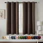 MIULEE Chocolate Brown Blackout Curtains - Bedroom Window Treatment Curtains Thermal Insulated Room Darkening Drapes for Living Room Kitchen Grommet Drapery, 40 x 54 Inches Long, 2 Panels