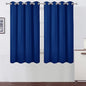 LEMOMO Blackout Curtains 52 x 63 inch/Royal Blue Curtains Set of 2 Panels/Thermal Insulated Room Darkening Bedroom Curtains