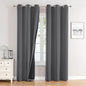 ChrisDowa 100% Blackout Curtains 84 inch Long for Bedroom with Black Liner, 2 Thick Layers Total Blackout Thermal Insulated Grommet Window Curtains 2 Panels Set (Grey, 38 x 84 Inch)