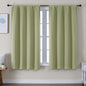 Simplebrand Ava Sage Green Blackout Curtains for Bedroom 63 Inch Length 2 Panels Set, Solid Thermal Insulated Privacy Living Room Window Treatment Curtains Blackout Drapes, W50 x L63 Inch