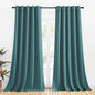 NICETOWN Bedroom Curtain Panels Blackout Draperies, Thermal Insulated Solid Grommet Blackout Curtains/Drapes (Sea Teal, One Pair, 70 by 95-inch)