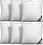 Utopia Bedding Throw Pillow Inserts (Pack of 6, White), 18 x 18 Inches Decorative Indoor Pillows for Sofa, Bed, Couch, Cushion Sham Stuffer