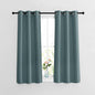 NICETOWN Blackout Greyish Blue Curtains for Bedroom - Window Treatment Thermal Insulated Grommet Solid Drapes Light Blocking Sound Reducing Drapes for Basement, 2 Panels, W37 x L54