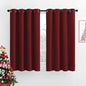 NICETOWN Burgundy Red Blackout Curtains Grommet - Thermal Insulated Solid Grommet Blackout Curtains/Panels/Drapes for Bedroom (2-Pack, 52 by 45-Inch)