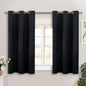 BGment Black Short Blackout Curtains for Small Windows, 38 x 45 Inch Thermal Insulated Tier Set of 2 Panels Sun Blocking Drapes for Kitchen Bedroom