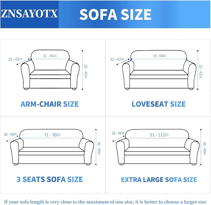 ZNSAYOTX 1 Piece Jacquard Couch Covers for 3 Cushion Couch High Stretch Sofa Cover for Pets Dogs Anti Slip Extra Large Sofa Slipcovers Furniture Protector (X-Large, New Pattern Coffee)