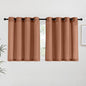 NICETOWN Caramel Linen Curtains for Kitchen, Thick Flax Small Window Treatments Semi Sheer Privacy Assured with Light Through for Cafe/Bathroom, W55 x L36, 2 Panels