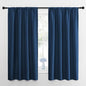 NICETOWN Kitchen Curtains, Short Blackout Curtains & Drapes, Moroccan Blue, 42" Wide by 54" Long, 2 PCs, Thermal Insulated Blackout Curtain Panels for Kids Room, Play Room