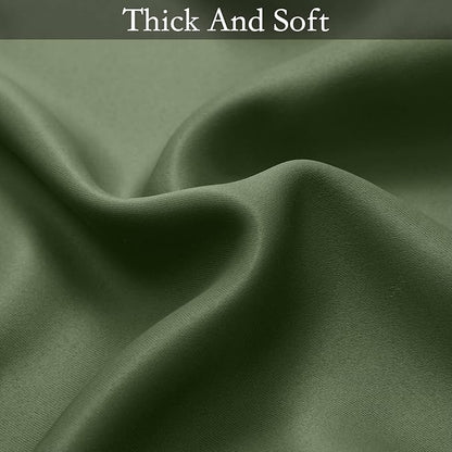 SimpleHome Ombre Room Darkening Curtains for Living Room, Light Blocking Sage Green to Grey White Thick Thermal Insulated Grommet Window Curtains Drapes for Bedroom, 2 Panels, 52x84 inches Length