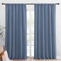 NICETOWN Blackout Curtains Window Draperies - Window Treatment Thermal Insulated Solid Room Darkening Drapes for Bedroom (Stone Blue, Set of 2, 70 by 95 inches Long)