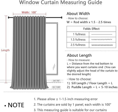 MYSKY HOME White Curtains 84 Inch Length for Living Room, Semi Sheer Cotton Blend Soft Touch Light Filtering Drapes for Doorways Sliding Glass Door 1 Panel, 100" Wide per Panel, White