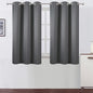 LEMOMO Grey Thermal Blackout Curtains/38 x 54 Inch/Set of 2 Panels Room Darkening Curtains for Bedroom