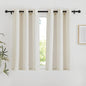 NICETOWN Natural Linen 54 inches Long Curtains for Bedroom, Thick Flax Window Treatments Semi Sheer Privacy Assured with Light Through for Nursery/Bathroom, W42 x L54, 2 Panels