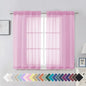 Aiyufeng Pink Sheer Curtain Window Drapes
