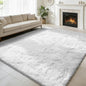 6x9 Fluffy Area Rug for Living Room,Shag Area Rugs for Bedroom,White Soft Fuzzy Rug Non-Shedding Indoor Plush Carpet for Kids Bedroom Nursery Dorm Home Decor