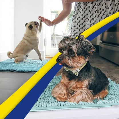 Muddy Mat® | Super Absorbent Door Mat Indoor, Microfiber Quick Dry Chenille Entryway Rug, Non-Slip Front Door Mat, Indoor Mats for Entryway, Machine Washable Pet Rug, Seafoam Green 16"x24"