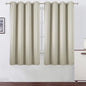 LEMOMO Light Beige Thermal Blackout Curtains/52 x 63 Inch/Set of 2 Panels Room Darkening Curtains