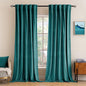 MIULEE Teal Velvet Curtains 90 inches 2 Panels - Luxury Blackout Curtains for Bedroom Living Room Thermal Insulated Super Soft Window Drapes Rod Pocket & Back Tab, W 52 x L 90 inch