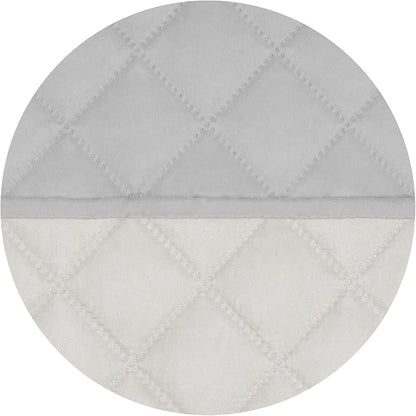PureFit Reversible Quilted Sofa Cover, Water Resistant Slipcover Furniture Protector, Washable Couch Cover with Non Slip and Elastic Straps for Kids, Dogs, Pets (Small Recliner, Light Gray/Ivory)