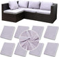 8Pcs Stretch Velvet Patio Cushion Cover,Fluffy,for Fall Outdoor Couch Cushion Cover Replacement,Washable Indoor Outdoor Cushion Slipcovers(Smoke Gray,Cover Only)