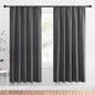 NICETOWN Blackout Curtain Panels for Window - Thermal Insulated Rod Pocket Blackout Drapes/Draperies for Dining Room (2 Panels, W52 x L72 inches, Grey)