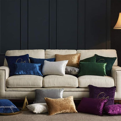 GIGIZAZA Decorative Couch Throw Pillow Covers,Set of 2 Mint Turquoise Square Pillow Cushion Covers 22x22,Pillow Cases Velvet Pillow Covers