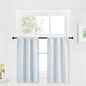 RYB HOME Cafe Curtains 30 inch Length, Short Light UV Heat Blocking Energy Saving Privacy Curtain Tiers for Basement Bathroom Kitchen Window, Width 29 by Length 30, Greyish White, 2 Panels