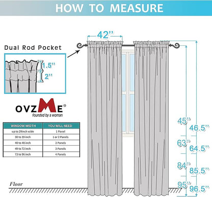 OVZME Burgundy Sheer Curtains 84 inch Length 2 Panels Set, Light Filtering Sheer Privacy Curtain Drapes, Rod Pocket Window Treatments Voile Curtains for Living Room Bedroom, 42" W x 84" L